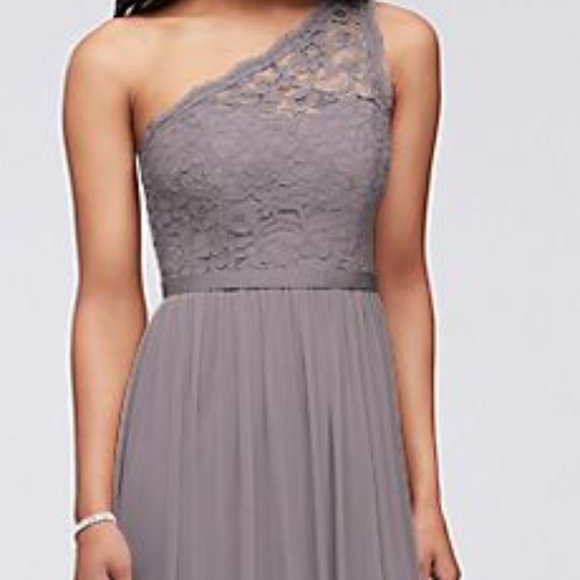David's Bridal Dresses & Skirts - Grey Bridesmaid Dress